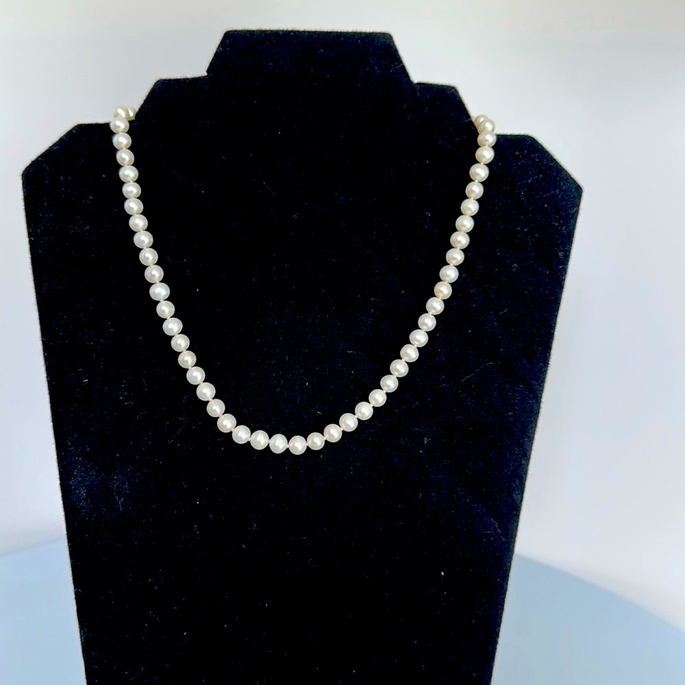 14k real solid gold freshwater necklace